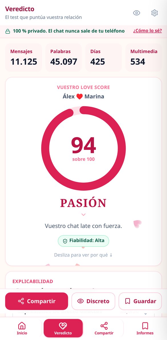WappLoveScore - App preview