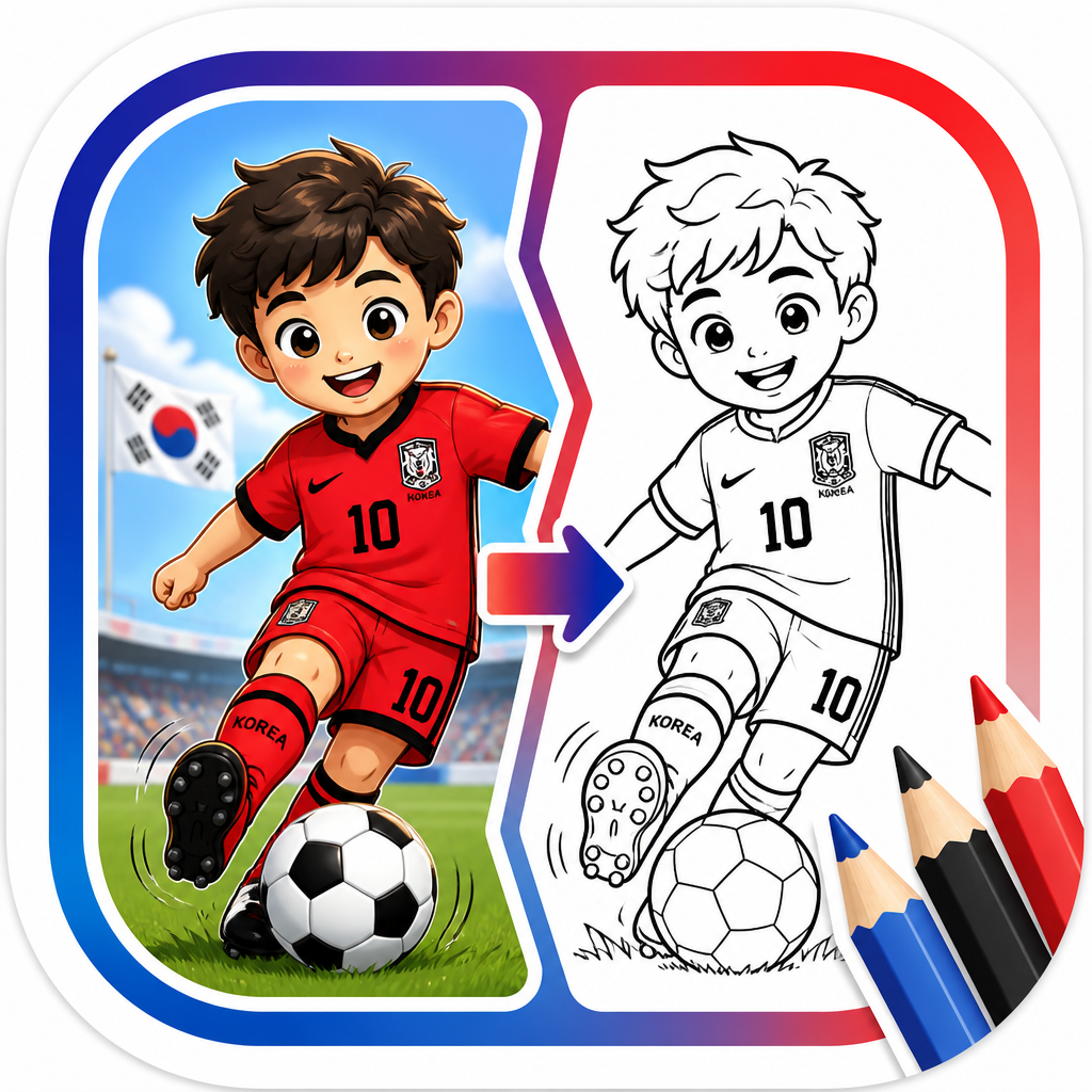 Coloring page - South Korea Kit